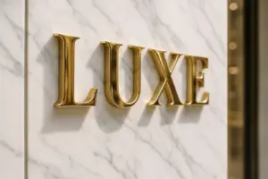 small metal letters logos